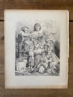 Gustave Dore, Fairy Tales Retold, Antique Woodcut Engraving, Vintage Art